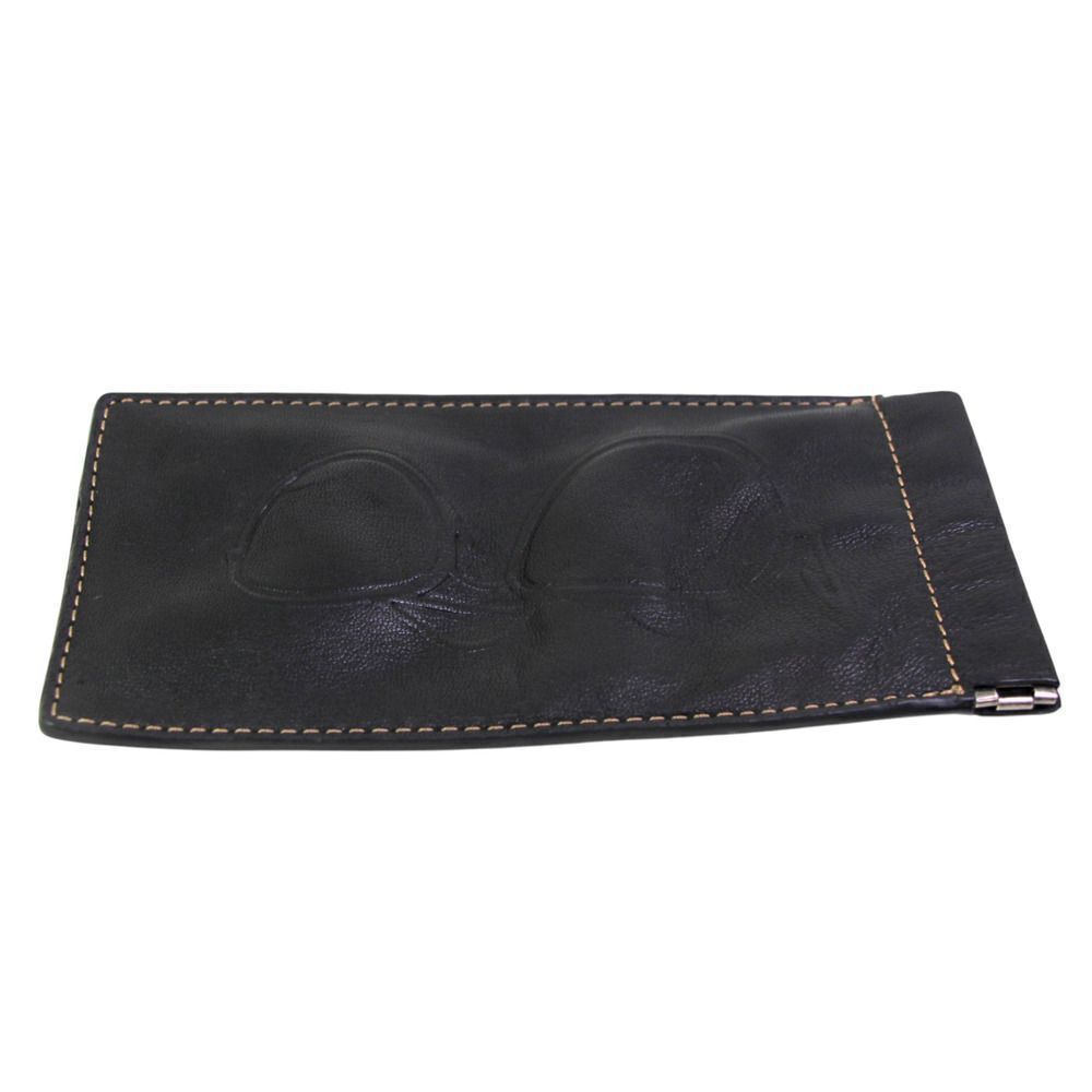 Fossil BLACK GENUINE LEATHER GLASSES SUNGLASSES CASE Sz 7"x3.5" - Picture 6 of 9